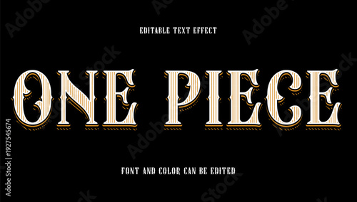 Vintage Nautical Style Editable Text Effect with Golden Stripes and Retro Serif Font