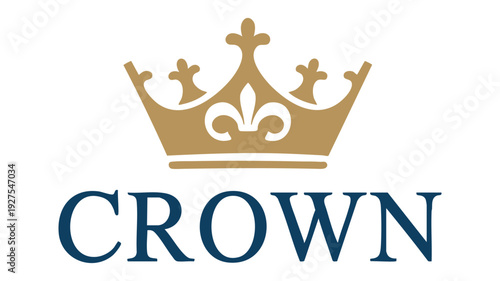 Elegant crown logo featuring intricate golden design and stylized lettering