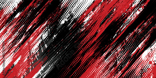 Gaming esport background striking stripes electric banner vector illustration design red black grunge brush wing comic pattern modern abstract concept livery stripes decal paint splash splatter.eps 10