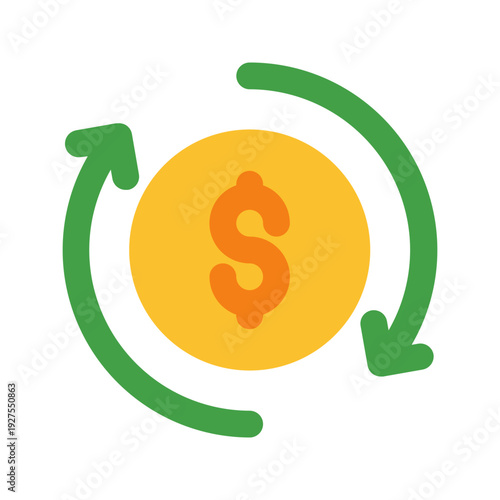 cash flow flat icon