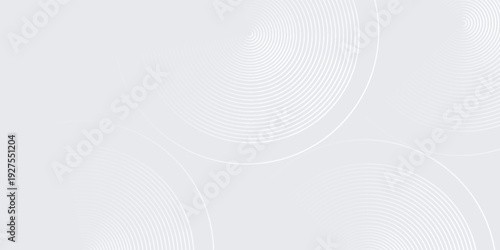 white background glowing geometric lines on gray background. Modern simple art shiny blue good circle lines pattern. cicular art