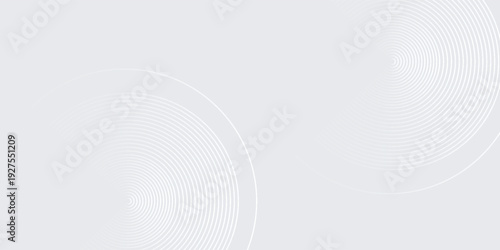 white background glowing geometric lines on gray background. Modern simple art shiny blue good circle lines pattern. cicular art