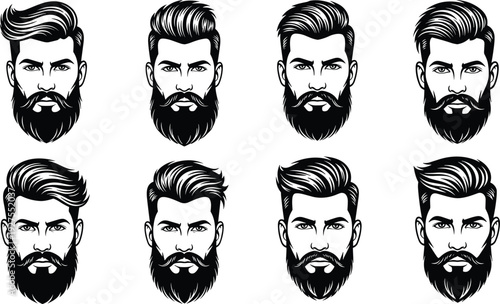 People Silhouette Mega Bundle with Business Professionals Soldiers Construction Workers Motorcyclists Disabled People Victorian Figures Bearded Men and Praying Figures