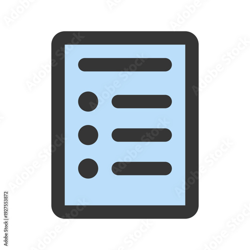 brief flat line icon