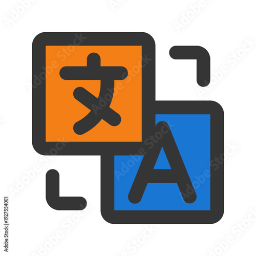 translation flat line icon