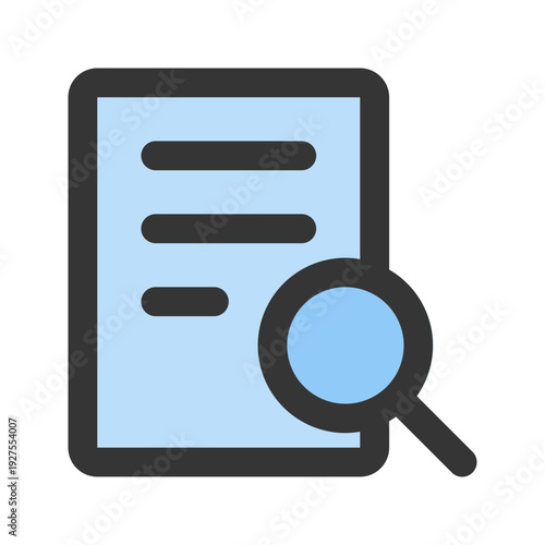 proofreading flat line icon