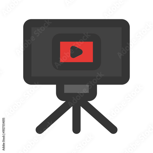 vlog flat line icon