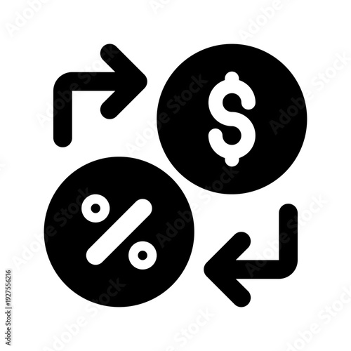 conversion rate glyph icon