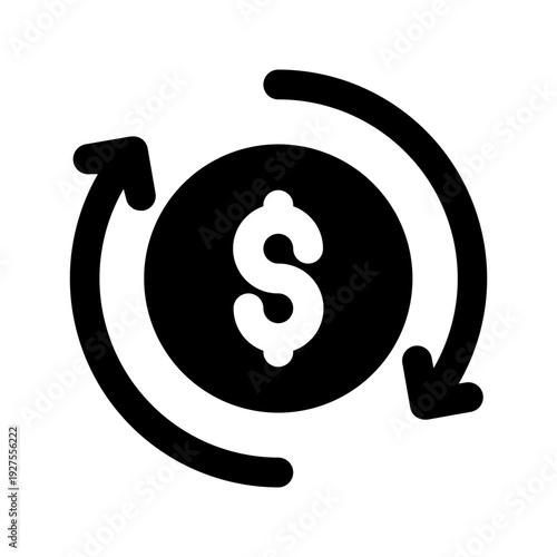 cash flow glyph icon