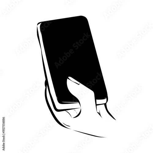 Hand mit Telefon 