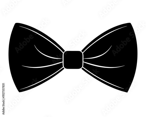 Men’s Bow Tie Silhouette Vector Illustration Isolated