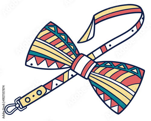 Classic Bow Tie  Silhouette Vector Graphic Design	
