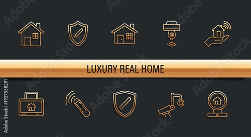 Luxury Real Estate and Property Icon Collection