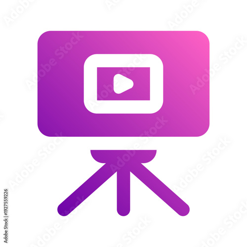 vlog glyph gradient icon