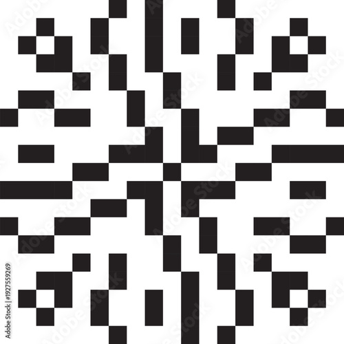 Irregular matric pattern pixel art ornament