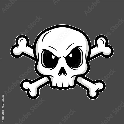 Skull and Crossbones Symbol Danger Warning 1.