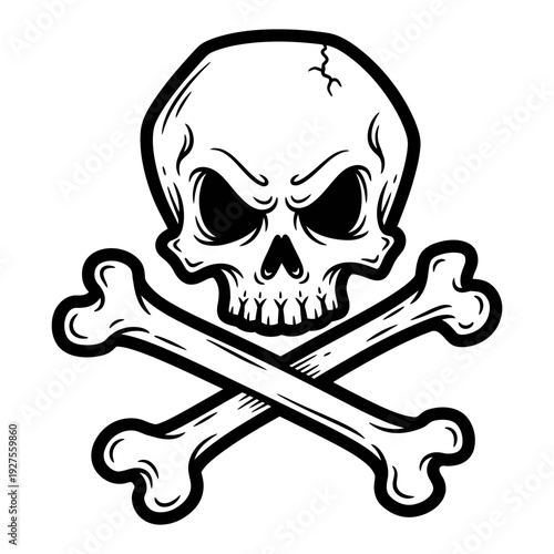 Skull and Crossbones Symbol Danger Warning.