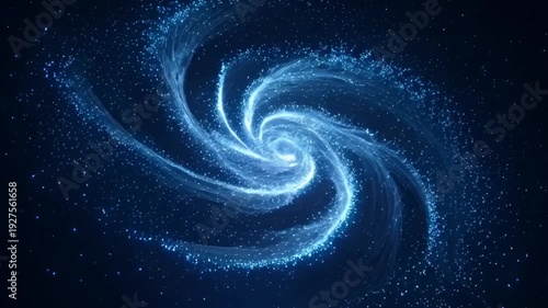 Millions of Tiny Particles Forming Intelligent Abstract AI Shapes on Dark Background, Futuristic Technology Concept, Seamless Loop, 4K