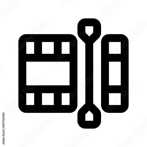 video editing line icon