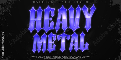 Editable vintage music text effect, retro 70s and 80s text style