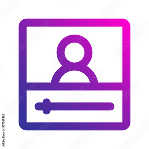 vlogger line gradient icon