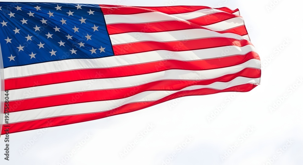 Obraz premium Flag day united states american flag waving symbol of patriotism and national pride on june 14th