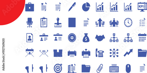 Massive Collection of Minimalist Vector Line Icons for Business, Technology, and Modern Web Interface Design