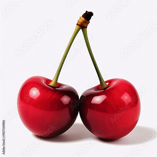 cherries isolated on white background