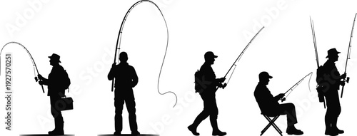 People Silhouette Mega Set with Soldiers Business Professionals Construction Workers Fishermen and Praying Figures for Industrial Military Corporate and Spiritual Projects