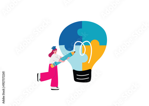 アイディアを閃く女性