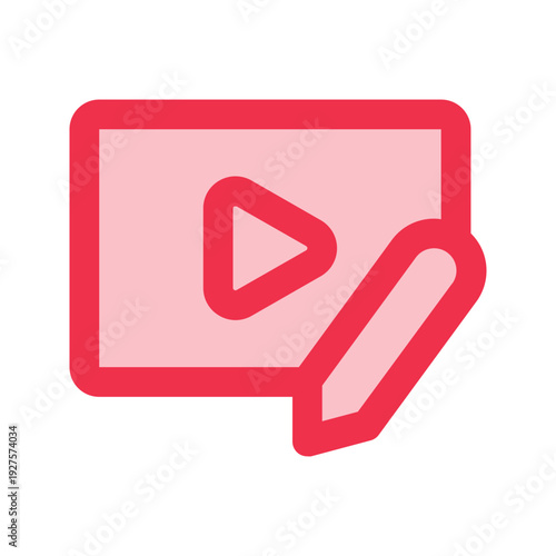 video editing outline fill icon