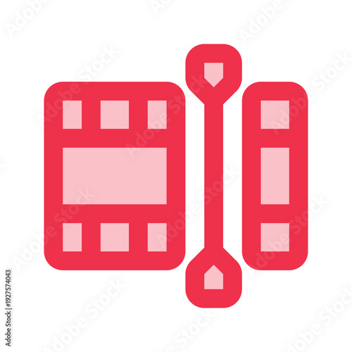 video editing outline fill icon