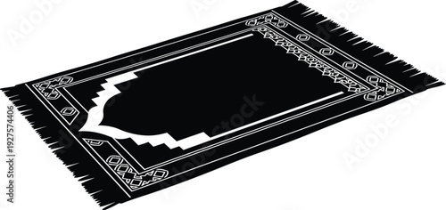 Islamic prayer mat with kaaba design