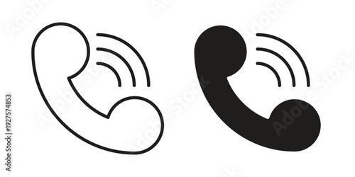Phone call icon vector. EPS 10 editable vector bundle