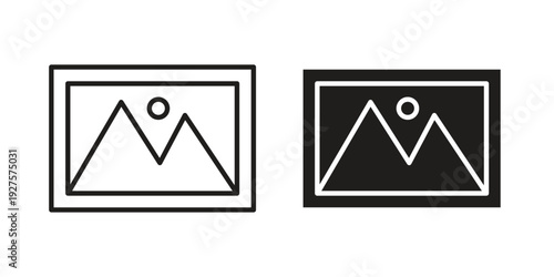 Picture icon vector. EPS 10 editable vector bundle