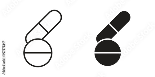 Pills and Tablets icon vector. EPS 10 editable vector bundle
