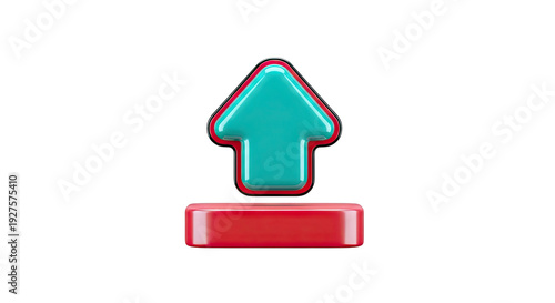 3D Upload Arrow Icon