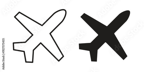 Plane icon vector. EPS 10 editable vector bundle