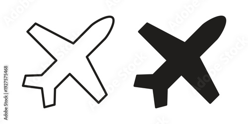 Plane icon vector. EPS 10 editable vector bundle