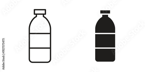 Plastic bottle icon vector. EPS 10 editable vector bundle