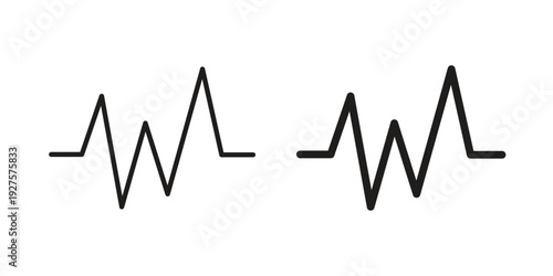 Pulse icon vector. EPS 10 editable vector bundle