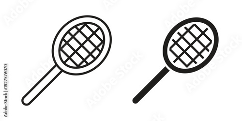 Racquet icon vector. EPS 10 editable vector bundle