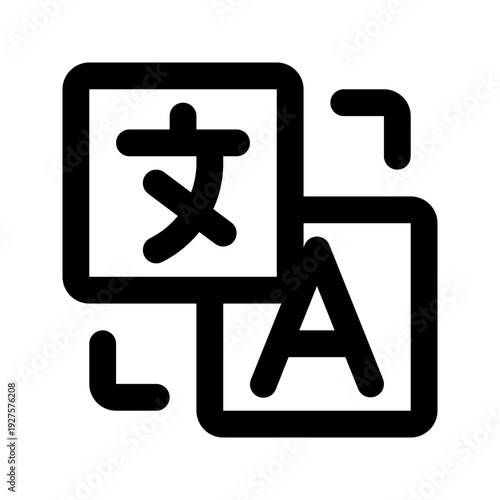 translation solid line icon