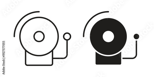 School bell icon vector. EPS 10 editable vector bundle