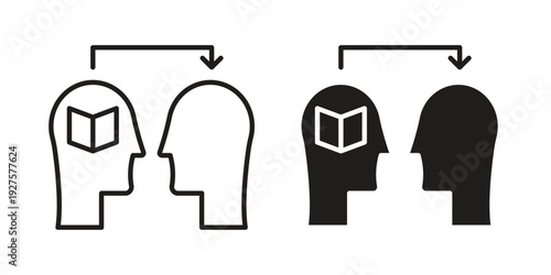 Share thoughts icon vector. EPS 10 editable vector bundle