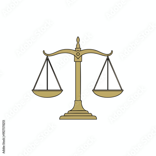 Balanced Scales of Justice Symbolizing Fairness and Equality