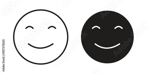 Smile icon vector. EPS 10 editable vector bundle