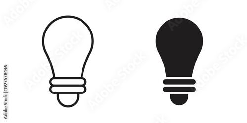 Solution lamp icon vector. EPS 10 editable vector bundle