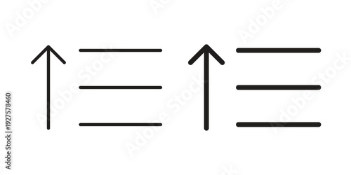 Sort amount up icon vector. EPS 10 editable vector bundle