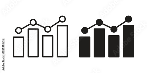 Stats icon vector. EPS 10 editable vector bundle